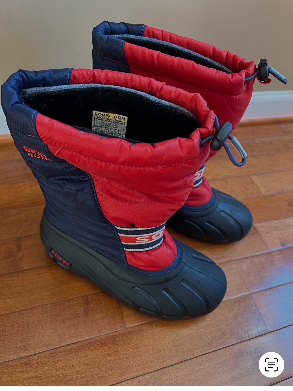 Sorel Kids Red and Navy Winter Pull-On Boots